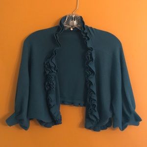 Domain Sleeved Ruffled Shrug